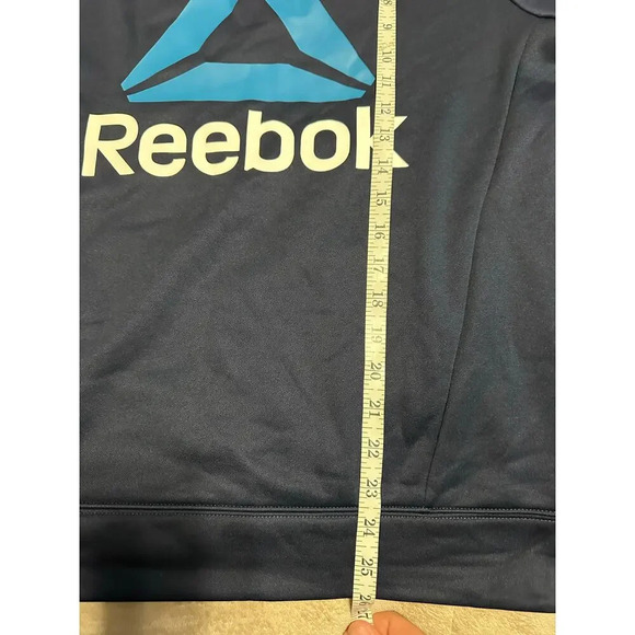 Reebok Crewneck Sweatshirt Women's Size XXL Zip Pockets Blue Active Athleisure - Picture 5 of 5